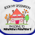 thumbnail image 4 of Inktastic Book My Reservation I'm Going to Mawmaw and Pawpaw's- House Boys or Girls Baby Bib, 4 of 4