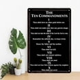 thumbnail image 6 of The Ten Commandments Metal Tin Sign Bible Verse Wall Art Motivational Vintage Signs Metal Plaque for Home Garage Office Bar Cafe Pub Man Cave Gifts 12 x 8 Inch, 6 of 7