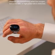 Wellue O2Ring Wearable Continuous Oxygen & Pulse Monitor | Bluetooth, Vibration Reminder, PC Report | For High Altitude Sports, Athletes & Aviation Personnel