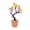 Multicolor-1B-home supplies, variant on LEFTHIGH Home Easter Tree Potted Decoration Artificial Mini Tree with Colorful Eggs Plastic Foam 14x7x27 cm for Tabletop Holiday Decor Home Decor