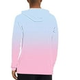 thumbnail image 4 of OHMZYZO Men's Sun Protection Hoodie Shirts Long Sleeve UPF 50+ Swim Shirt with Hood Lightweight Quick Dry Running Hiking Tops ZZ-Pink XXL, 4 of 7