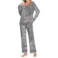 thumbnail image 2 of Xunlbb Womens Nightwear Loungewear Ladies' Gradient Printed Casual Top Pants Pajama Set S-3XL, 2 of 6