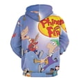 thumbnail image 3 of Phineas And Ferb Hoodie 3D Print Pullover Hooded Long Sleeve Sweatshirts Tops Blouse with Pocket for Mens Womens, 3 of 8