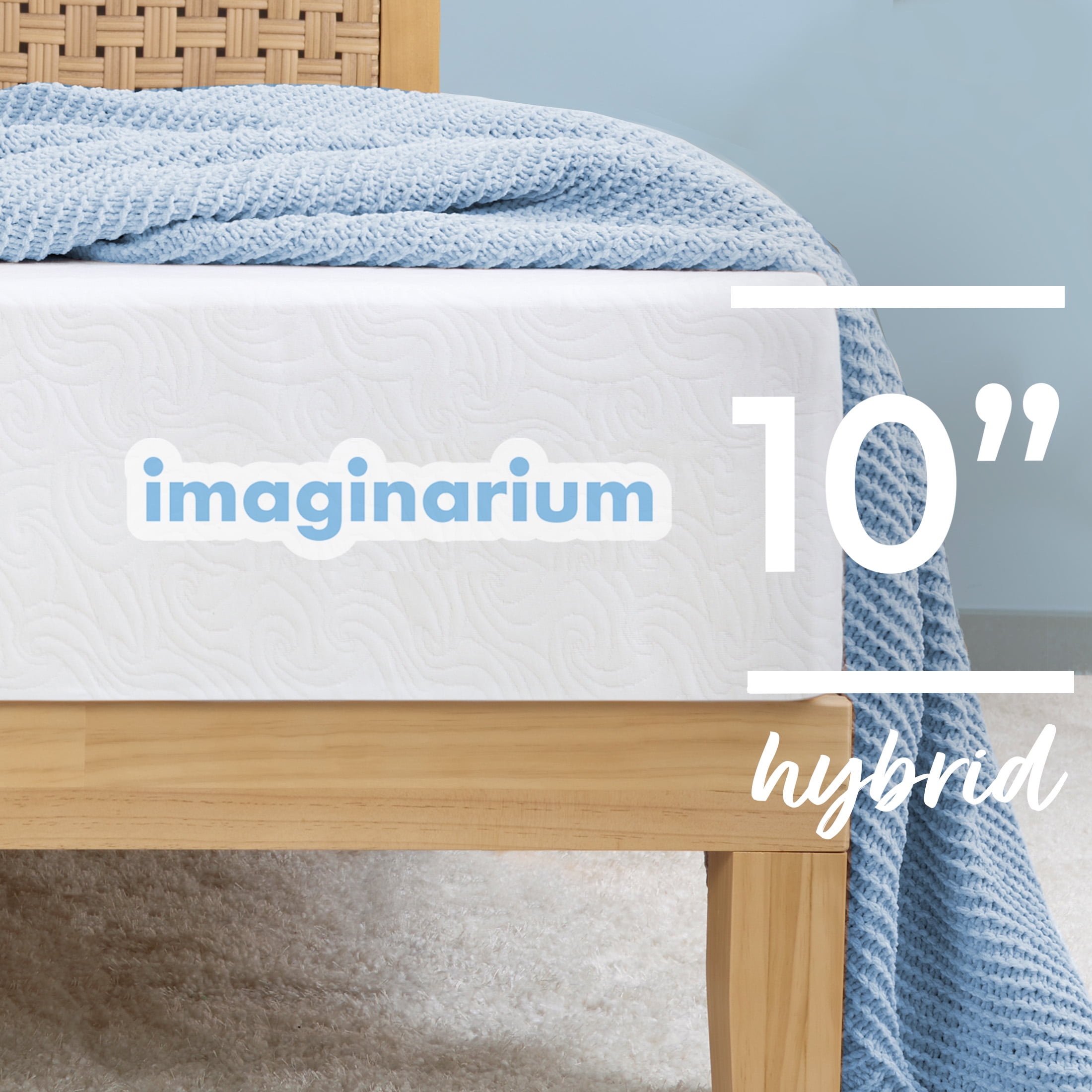 Imaginarium 10" Hybrid of Memory Foam and Coils Mattress with Antimicrobial Treated Cover, Full