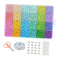 thumbnail image 2 of Cuentas de semilla de vidrio, cuentas para manualidades pequeñas, dijes para niños, pulseras, cuentas espaciadoras para anillos para DIY, colgantes, Estilo B, 2 of 8