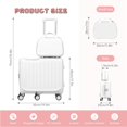 thumbnail image 3 of Plenkra 20 Inch Ride-On Luggage with Small Carry-On Suitcase, 6 Spinner Wheels & Retractable Handle, Hardshell Carry-On Suitcase for Smooth Rolling, Fun Scooter Suitcase for Travel, 3 of 7