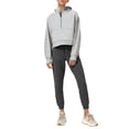 thumbnail image 3 of Genuiskids Womens Cropped Half Zip Hoodies Fleece Lined 1/2 Zipper Sweatshirts Long Sleeve Collar Pullovers Fall Winter Tops, 3 of 7