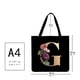 thumbnail image 3 of Alfabeto Flores Impreso Hombro Bolso De Compras Casual Bolso De Mano Grande G Likrtyny Arte Deco, 3 of 4