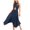 Navy, variant on Summer Flowy Dress for Wedding Guest, Sexy Criss Cross Halter Maxi Dresses Cutout Bohemian Irregular Hem Cocktail Party Dress