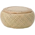 thumbnail image 1 of Woven Tea Jar with Lid Bamboo Tea Box Loose Tea Storage Basket Teaware Storage Jar, 1 of 8