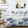 thumbnail image 5 of Blue Tulips Duvet Cover Set Full Size Flowers Minimalist Modern Art Soft Lightweight Comforter Covers 4 Piece Bedding Set with 1 Duvet Cover 1 Bed Sheet & 2 Pillow Shams, 5 of 8