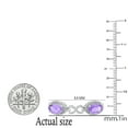 thumbnail image 2 of Dazzlingrock Collection 7X5mm Oval Amethyst with Round White Diamond Accents Infinity Tennis Bracelet for Women (Color I-J, Clarity I1-I2) in 18K White Gold, 2 of 3