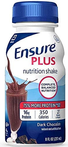 Ensure Plus Nutrition Shake 24 Count With 16 Grams Of High Quality Protein Meal Replacement Shakes Dark Chocolate 8 Fl Oz Walmart Com