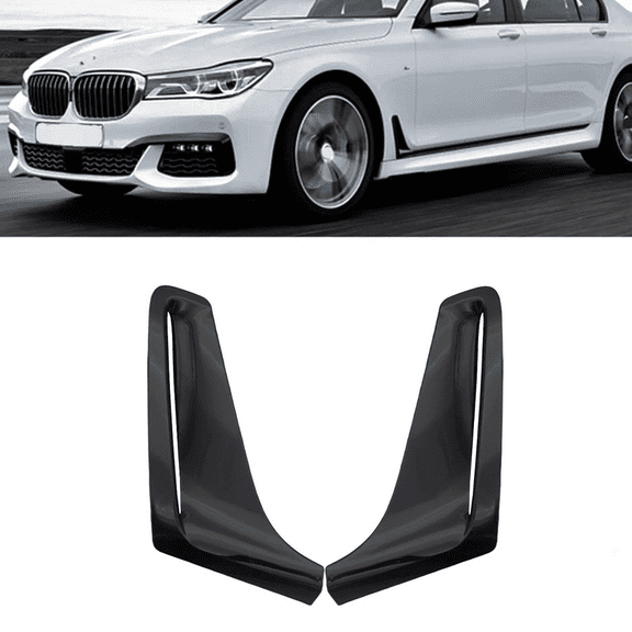 For BMW G12 7-Series 2016 2017 2018 2019 Glossy Black Fender Side Air Duct Molding Trims