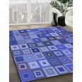 thumbnail image 3 of Ahgly Company Machine Washable Indoor Rectangle Transitional Sky Blue Area Rugs, 7' x 9', 3 of 7