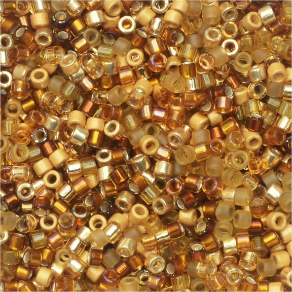 Miyuki Delica Seed Beads, 11/0 Size, #DB-MIX9058 Midas Touch Mix, 7.2 Gram Tube