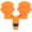 Orange, variant on Muscle Massage Gun Head: 18mm Double Gas Cushion Fascia Massage Attachment Head with Soft Silicone Muscle Relaxation Massage Attachment Replacement Head (Black)