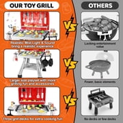 LieGorJi 41PCS Kitchen Playset Toys, Toy Grill for Kids, Pretend Play Food for Toddlers, Cooking Games for 1-3 3-5 5-8 Year Old