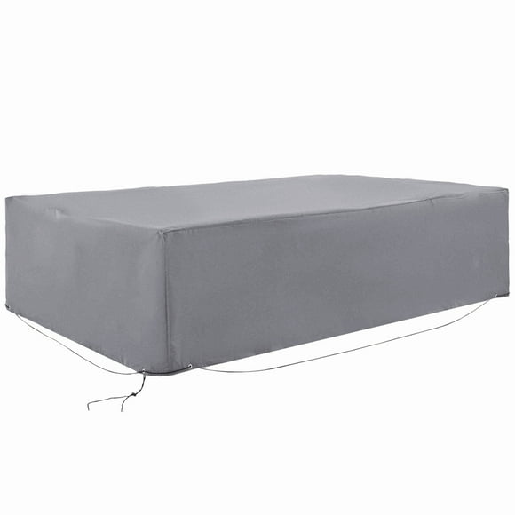 Outsunny Patio Furniture Covers, Waterproof, Windproof and Anti-UV 300D Oxford Fabric Large Outdoor Furniture Cover for Outdoor Sectional Sofa Set, 97" x 65" x 26", Grey