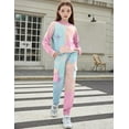 thumbnail image 5 of Oudiya Girls 2 Piece Tie Dye Sweatsuit Set Long Sleeve Athletic Sweatshirts and Sweatpants with Pockets Outfits, 6-13Y, 5 of 7