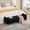Black + Teddy, variant on 63.4"W Modern Upholstered End of Bed Bench, Wave Channel Tufted Flip-Top Storage Accent Window Footrest Stool with Armrests & Solid Wood Legs For Bedroom Entryway, Dining Room, Living Room