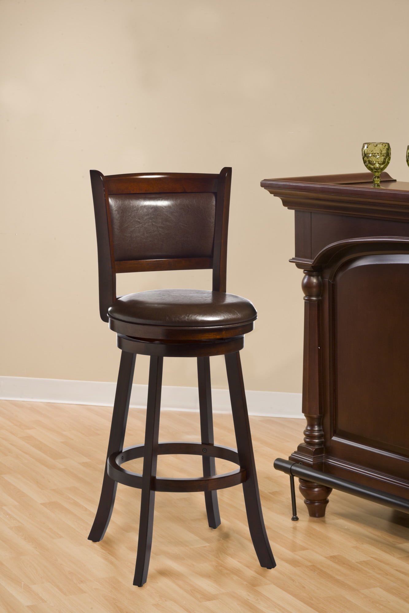 cherry wood swivel bar stools