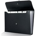 thumbnail image 1 of 7 Pocket Extension Folders with Tab Inserts, Folder File Manager A4, Black, 1 of 4