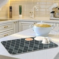 thumbnail image 6 of Carbon Black Block Dish Drying Mat 16x18 Absorbent Microfiber Draining Rack Pad for Kitchen Counter Sink, 6 of 8