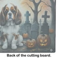 thumbnail image 4 of Cavalier Spaniel Spooky Halloween Glass Cutting Board Large 12 in x 15 in, 4 of 5