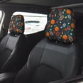thumbnail image 2 of Kdxio Autumn with Pumpkins Pattern Print 2 Piece Car Head Rest Covers Set Auto Front/Rear Seats Headrest Cover Universal Fit Most Cars,Sedan, SUV, 2 of 9