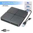 thumbnail image 2 of External Blu-Ray DVD Drive USB 3.0 Portable CD DVD Player Reader Burner for Laptop PC Computer, 2 of 6