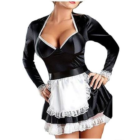 

Lingerie Pajama Sets for Women Temptation Maid One-Piece Uniform Set