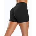 thumbnail image 2 of YEEKISUS Women High Waisted Biker Shorts Scrunch Butt Booty Lifting Shorts for Workout Gym Yoga Athletic Running Cycling Black M, 2 of 7