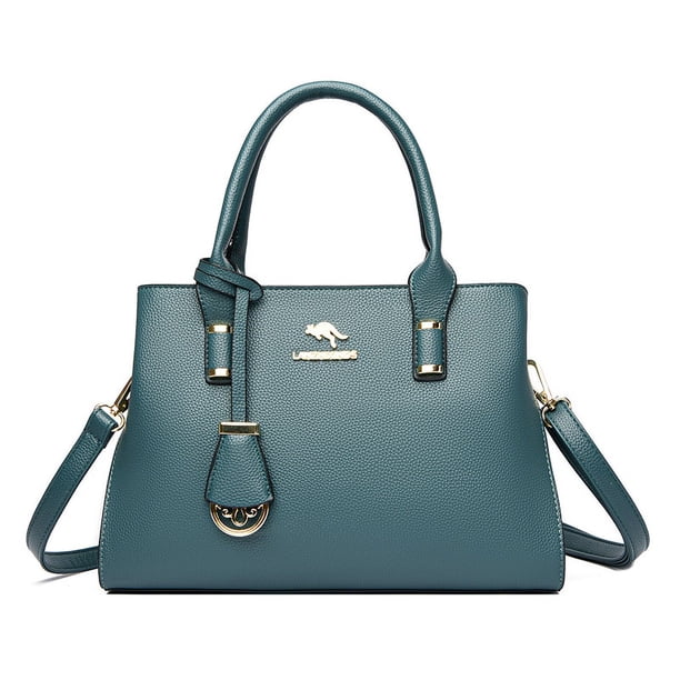 Bolso grande de cuero suave de moda, bolso de hombro, bolso para mamá de mediana edad, bolso de mano para mujer