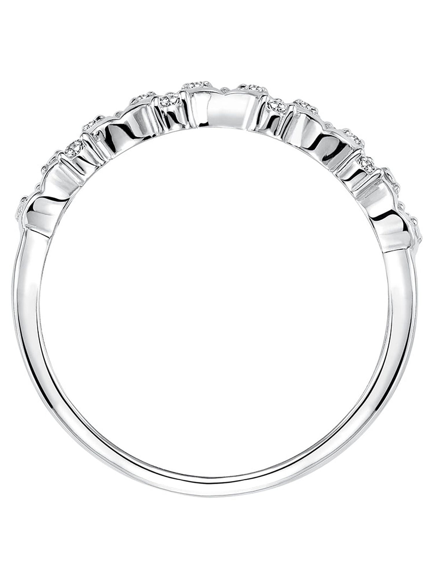 1/10 Carat T.W. Diamond 10kt White Gold "Sweet Rememberance" Women's Anniversary Band
