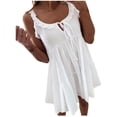 thumbnail image 1 of Vestido HUOGUO Minivestido de verano con hombros descubiertos para mujer, 1 of 5