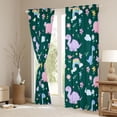 thumbnail image 3 of Erosebridal Cute Flowers Floral Blackout Curtains Set of 2 (52x84 Each),Wild Animal Dinosaur Window Curtains For Boys Girls, 3 of 7