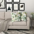 thumbnail image 6 of Eucalyptus Leaf Pillow Covers 18x18 Set of 2 Watercolor Pillow Sage Green Leaf Pillow Covers Gold Leaves Modern Throw Pillows Cover Decor Gifts for Bed Couch Sofa Living Room, 6 of 6