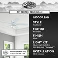 thumbnail image 4 of Open Box Portage Bay Renton Indoor Ceiling Fan with Quiet, Reversible Motor 52", 4 of 7