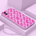 thumbnail image 1 of Funda de teléfono rosa para Samsung Galaxy, carcasa con cordón, S23, S22, S21, S20 Ultra Plus, FE, S10, 4G, S9, S10E, Note 20, 10, 9 Plus Fivean unisex, 1 of 2