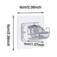 thumbnail image 3 of Asija Curtain Rod Brackets No Drilling 8 Pcs Self Adhesive White Sticky Wall Hooks For Nail Adjustable Curtain Rod Bracket Holder Wall Brackets Hanger For Towel Rod, 3 of 4