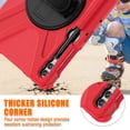 thumbnail image 7 of XYX Case for Samsung Galaxy Tab S9+ 12.4 inch SM-X810/SM-X816B with 360 Degree Rotating, Hand Strap, Shoulder Strap, Red, 7 of 7