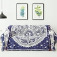 thumbnail image 1 of Boho Tejido Manta Manta Reversible Algodón Tapiz Bohemio Hippie Habitación Decoración Bruja Astrología Zodiaco Constelación Celestial Alfombra Cama Silla Sofá, 1 of 7