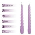 thumbnail image 4 of FCMSHAMD 7.3'' Purple Taper Candles -Spiral Dripless(2 Pack), 4 of 8
