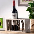 thumbnail image 2 of Sprightly Wine Bottle Holder, Rustic Birch Wood Wine Bottle Holder, Freestanding Countertop Display, 2 of 11
