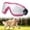 E, variant on Dog Goggles Small to Medium Breed, Anti-UV Sunglasses for Dogs Medium Breeds, Windproof Driving Dog Eye Protection, Puppy Glasses with Elastic Straps, Adjustable, Black Frame with Red Trim