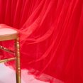 thumbnail image 4 of Faldón de mesa Suppromo de tul rojo de 2,7 m para rectángulo o redondo, 4 of 6