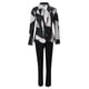 thumbnail image 5 of Gibobby Conjuntos de sudadera con bloques Chaqueta fina informal de 2 piezas para mujer, abrigo ajustado, chaqueta de manga larga, pantalones de negocios para(Gris,M), 5 of 5