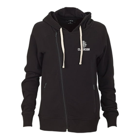 Women's Black Clarkson Golden Knights Fleece Moto Jacket