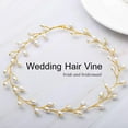 thumbnail image 2 of Bride Wedding Headband Pearl Hair Vine Braid Headpieces Bridal Hair Accessories for Women(Sliver), 2 of 4